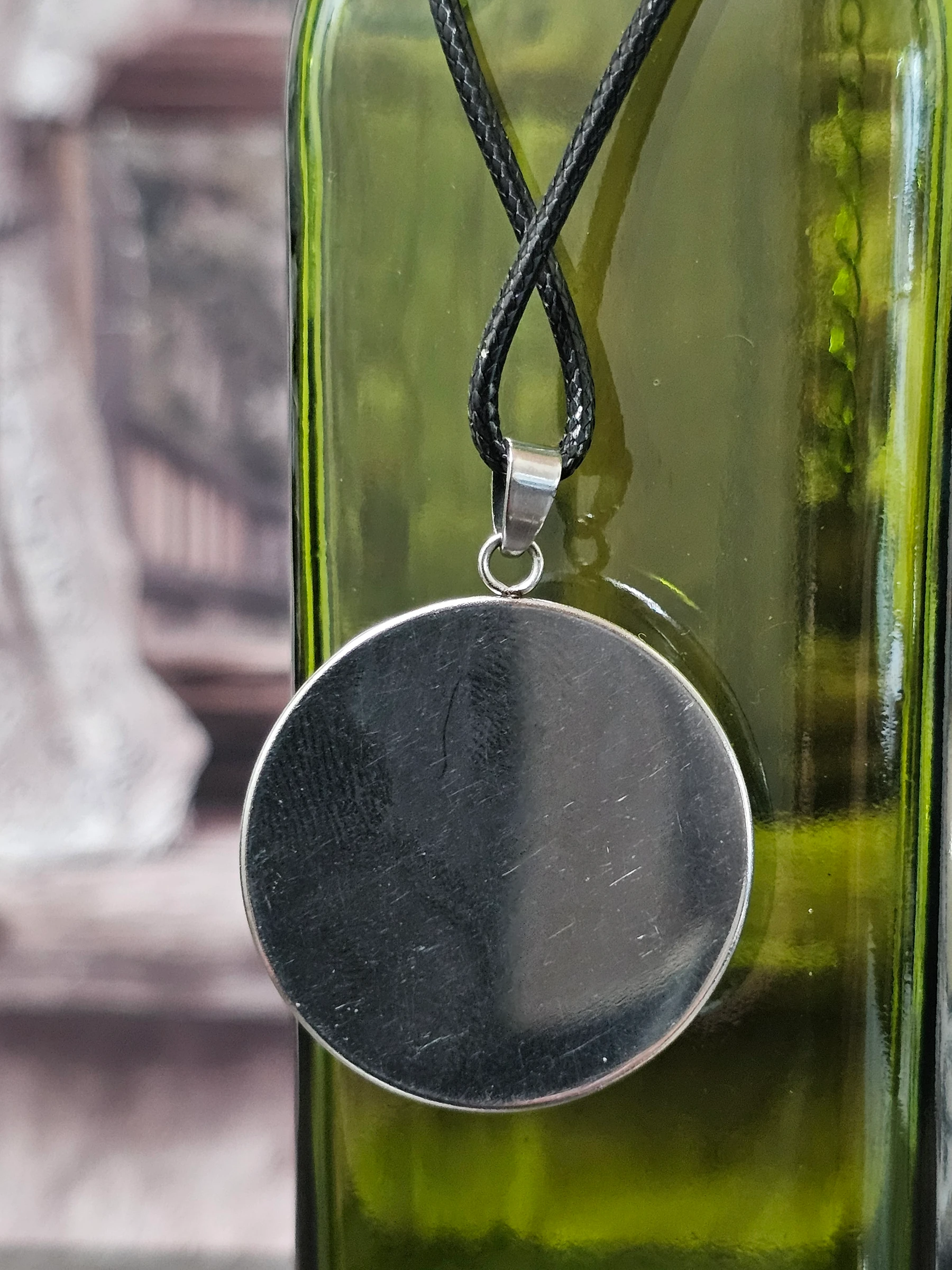 Pendant with polychrome iron earth plate floral pattern – photo 3